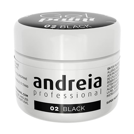 Gel pour ongles Andreia Gel Paint 4 ml Noir Nº 02