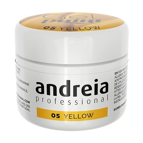 Gel pour ongles Andreia Gel Paint 4 ml Jaune Nº 05