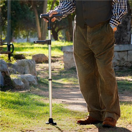 Canne Extensible avec LED, Alarme et Poignée Mécanique Hannde InnovaGo