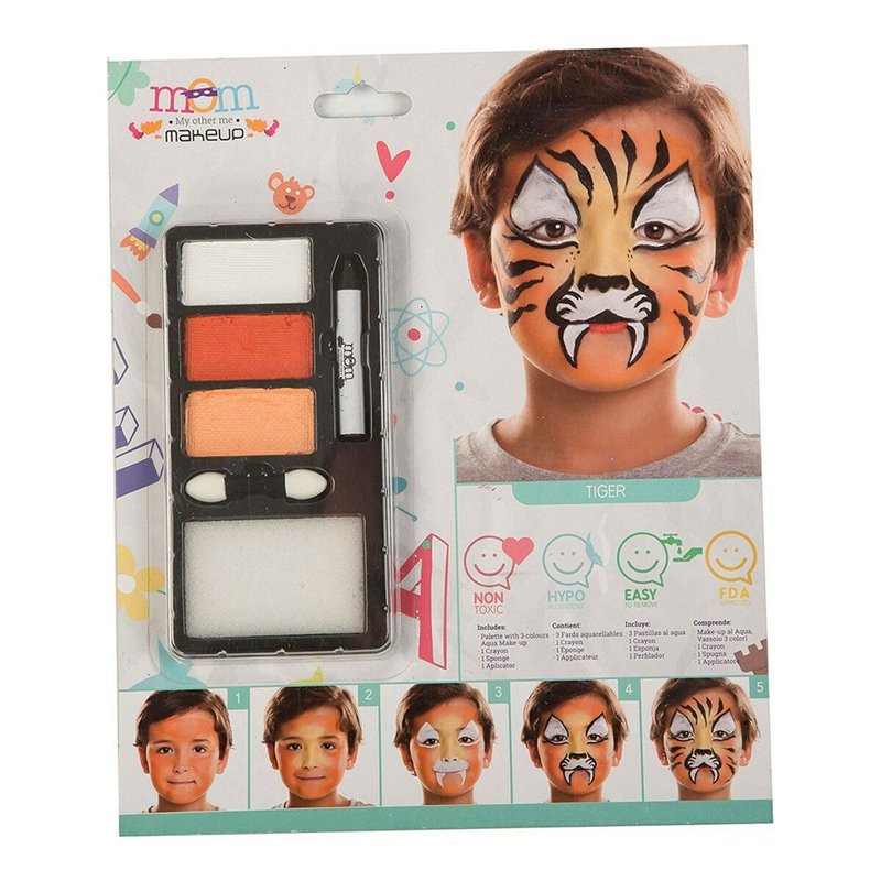Set de Maquillage My Other Me Tigre 24 x 20 cm Unisexe Multicouleur