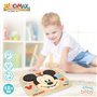 Puzzle enfant en bois Disney Mickey Mouse + 12 Mois 6 Pièces (12 Unité