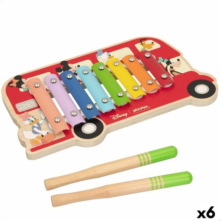 Xylophone Disney Bois Plastique 26 x 2,2 x 15 cm (6 Unités)