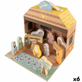 Crèche de Noël Woomax 15 Pièces 24,5 x 20,5 x 24,5 cm (6 Unités)