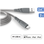 Câble Ultra-renforcé USB A/Lightning 2m 2.4A Gris - Garanti à vie - 10