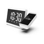 Réveil projecteur - EVOOM - EV304588 - Blanc - Radio FM - 2 alarmes - 