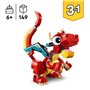 LEGO 31145 Creator 3en1 Le Dragon Rouge Jouet avec 3 Figurines d'Anima
