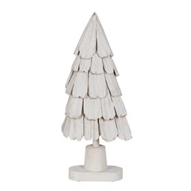 Sapin de Noël Blanc Bois de paulownia 34 x 19 x 80 cm