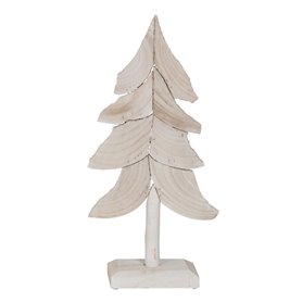 Sapin de Noël Blanc Bois de paulownia 29 x 12 x 62 cm