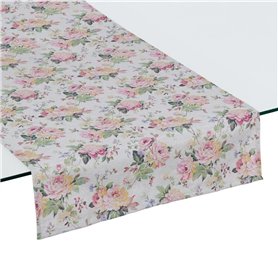 Chemin de Table Fleurs Coton 50 x 150 cm