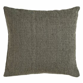 Coussin Polyester Coton Gris 45 x 45 cm
