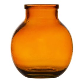 Vase Ambre verre recyclé 21 x 21 x 25 cm