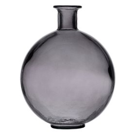Vase Gris verre recyclé 20 x 20 x 25 cm
