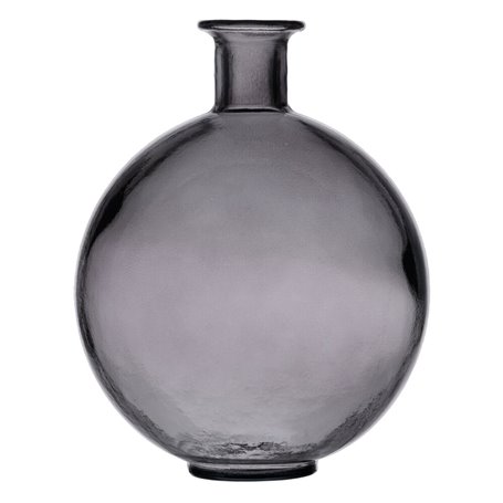Vase Gris verre recyclé 20 x 20 x 25 cm