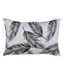 Coussin Polyester Coton Blanc Noir Volets 45 x 30 cm