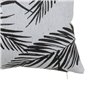 Coussin Polyester Coton Blanc Noir Volets 45 x 30 cm