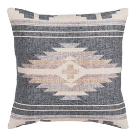 Coussin Coton Beige Gris 45 x 45 cm