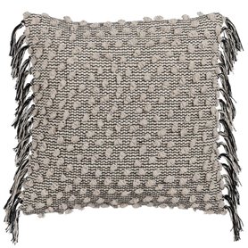 Coussin Coton Noir Beige 45 x 45 cm