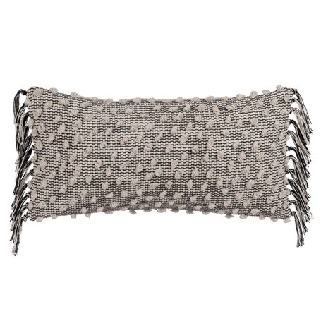 Coussin Coton Noir Beige 30 x 60 cm