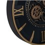 Horloge Murale Noir Doré Verre Fer 59 x 8,5 x 59 cm (3 Unités)