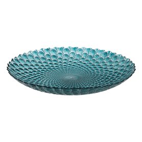 Centre de Table Bleu verre 50 x 50 cm