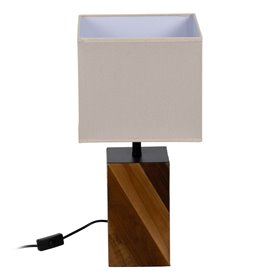 Lampe Marron Crème 60 W 25 x 25 x 51 cm