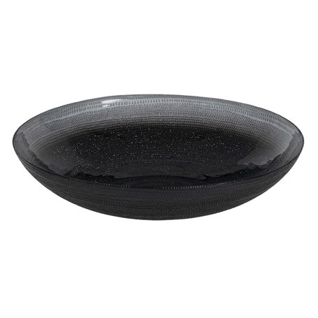 Centre de Table Noir Verre 30 x 30 x 6,5 cm