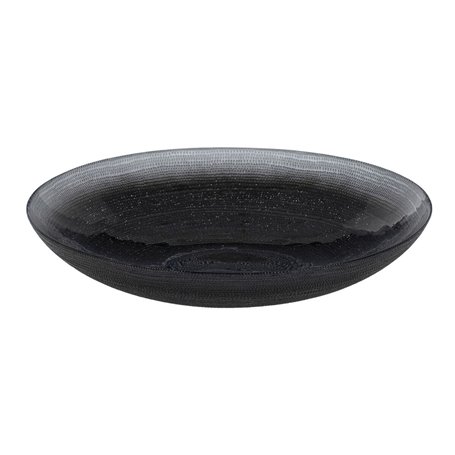 Centre de Table Noir Verre 39,5 x 39,5 x 7,5 cm