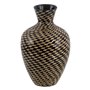 Vase Noir Beige Bambou 28 x 28 x 46 cm