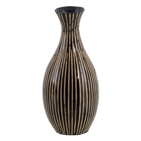 Vase Noir Beige 20 x 20 x 45 cm