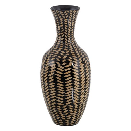 Vase Noir Beige 25 x 25 x 59 cm