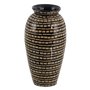 Vase Noir Beige Bambou 21 x 21 x 40 cm