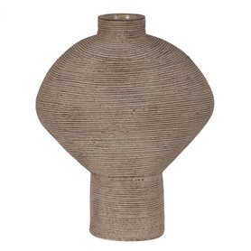 Vase Gris Céramique 24 x 12 x 30 cm