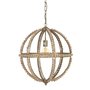 Suspension Naturel Métal bois de chêne 220-240 V 54 x 54 x 54 cm