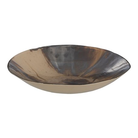 Centre de Table Marron Crème Verre 29 x 29 x 7 cm