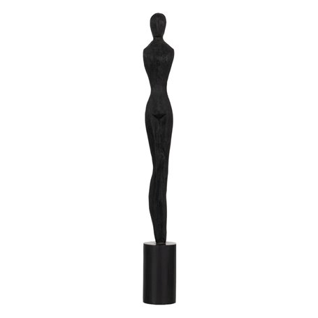 Figurine Décorative Noir Femme 9 x 9 x 77 cm