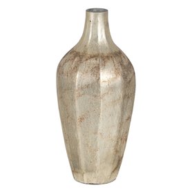 Vase Blanc Verre 15 x 15 x 33 cm