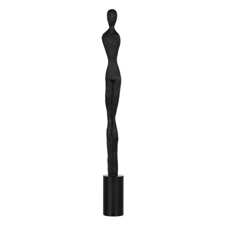 Figurine Décorative Noir Femme 9,5 x 9,5 x 90 cm