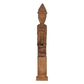 Figurine Décorative Naturel Africain 14 x 14 x 88,5 cm