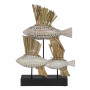 Figurine Décorative Blanc Marron Naturel Poissons 30 x 10 x 40 cm