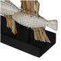 Figurine Décorative Blanc Marron Naturel Poissons 30 x 10 x 40 cm