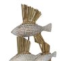 Figurine Décorative Blanc Marron Naturel Poissons 30 x 10 x 40 cm