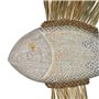 Figurine Décorative Blanc Marron Naturel Poisson 57 x 12 x 60 cm