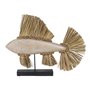 Figurine Décorative Blanc Marron Naturel Poisson 70 x 12 x 53 cm