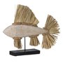 Figurine Décorative Blanc Marron Naturel Poisson 70 x 12 x 53 cm