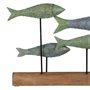 Figurine Décorative Vert Naturel Poissons 56 x 7 x 31 cm