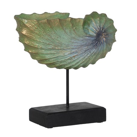 Figurine Décorative Marron Vert Conque 30 x 12 x 30 cm