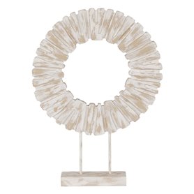 Sculpture Blanc Beige Bague 45 x 10 x 59 cm