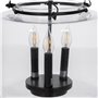 Suspension Noir Verre Fer 220-240 V 35 x 35 x 72 cm