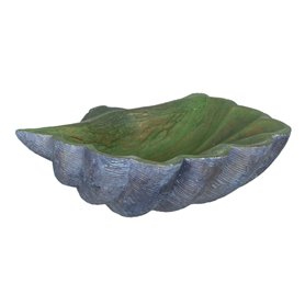 Centre de Table Coquillage Vert Gris 35 x 28 x 12 cm