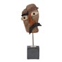 Sculpture Masque Marron Noir 18 x 11 x 48,5 cm